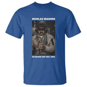Maduro Captured Meme T Shirt On Board USS Iwo Jima Political Satire TS02 Royal Blue Print Your Wear
