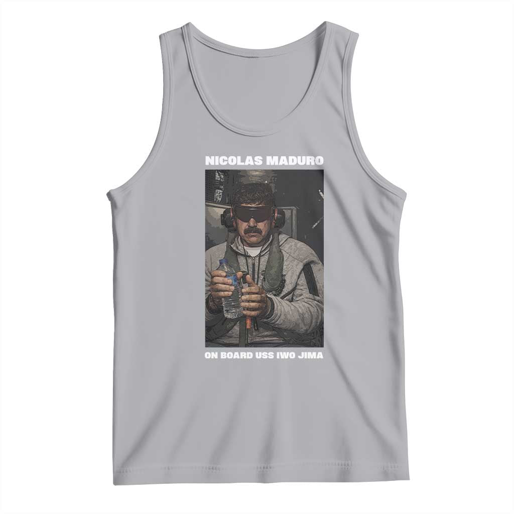 Maduro Captured Meme Tank Top On Board USS Iwo Jima Political Satire TS02 Athletic Heather Print Your Wear
