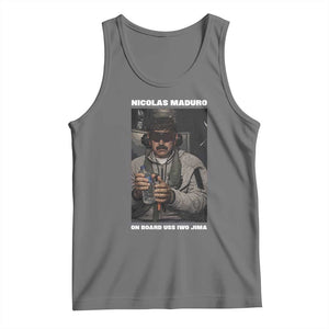 Maduro Captured Meme Tank Top On Board USS Iwo Jima Political Satire TS02 Black Heather Print Your Wear