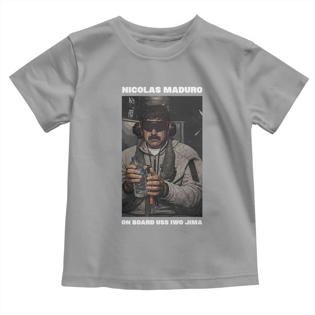 Maduro Captured Meme Toddler T Shirt On Board USS Iwo Jima Political Satire TS02 Sport Gray Print Your Wear
