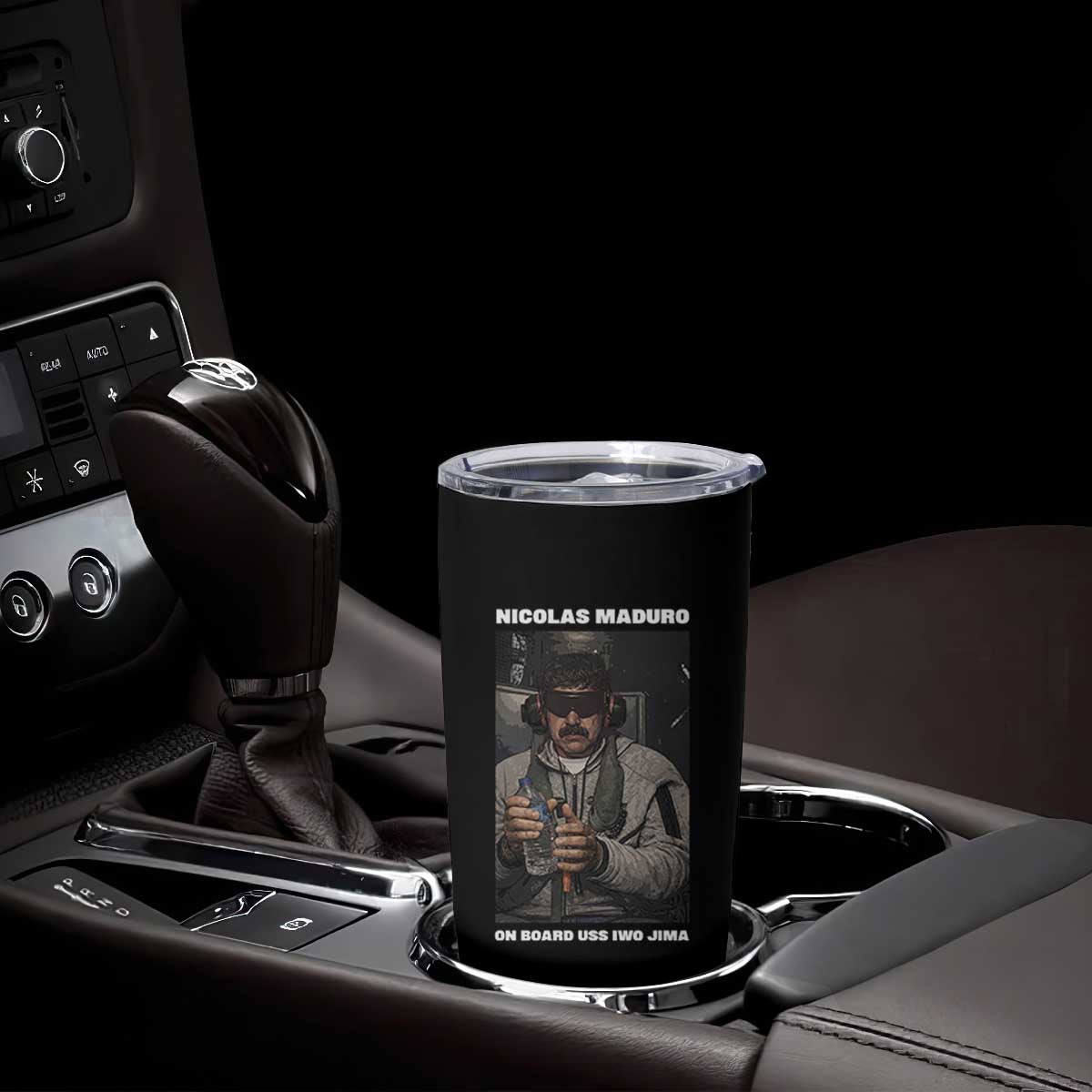 Maduro Captured Meme Tumbler Cup On Board USS Iwo Jima Political Satire TS02 Print Your Wear