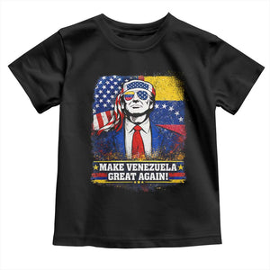 Make Venezuela Great Again Toddler T Shirt Patriotic Trump American Venezuelan Flags TS02 Black Print Your Wear