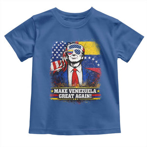 Make Venezuela Great Again Toddler T Shirt Patriotic Trump American Venezuelan Flags TS02 Royal Blue Print Your Wear