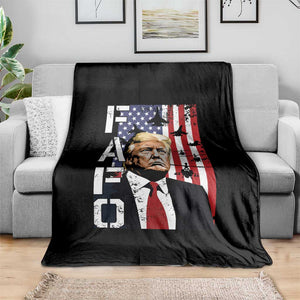 Patriotic Trump American Flag and Fighter Jet Graphic Throw Blanket TS02 Print Your Wear