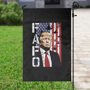 Patriotic Trump American Flag and Fighter Jet Graphic Garden Flag TS02 Print Your Wear