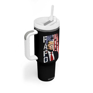 Patriotic Trump American Flag and Fighter Jet Graphic Tumbler With Handle TS02 Print Your Wear