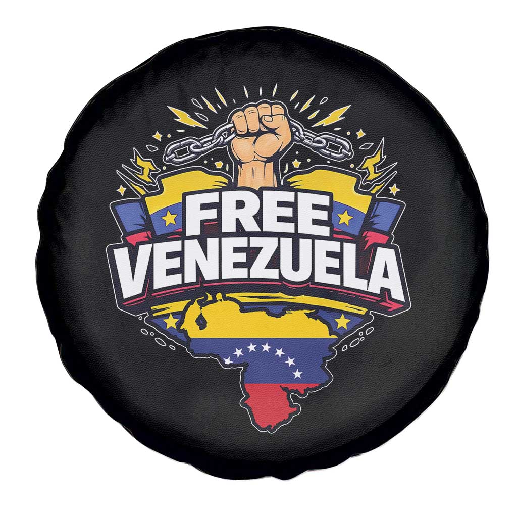 Free Venezuela Raised Fist Spare Tire Cover Libre Venezuelan Flag Map Liberation TS02 Print Your Wear