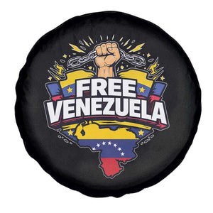 Free Venezuela Raised Fist Spare Tire Cover Libre Venezuelan Flag Map Liberation TS02 Print Your Wear