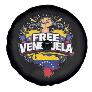 Free Venezuela Raised Fist Spare Tire Cover Libre Venezuelan Flag Map Liberation TS02 Print Your Wear