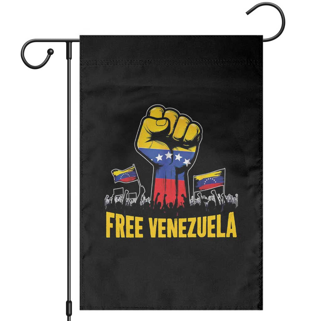 Free Venezuela Flag Garden Flag Raised Fist Resistance for Liberation Supporters TS02 Black Print Your Wear