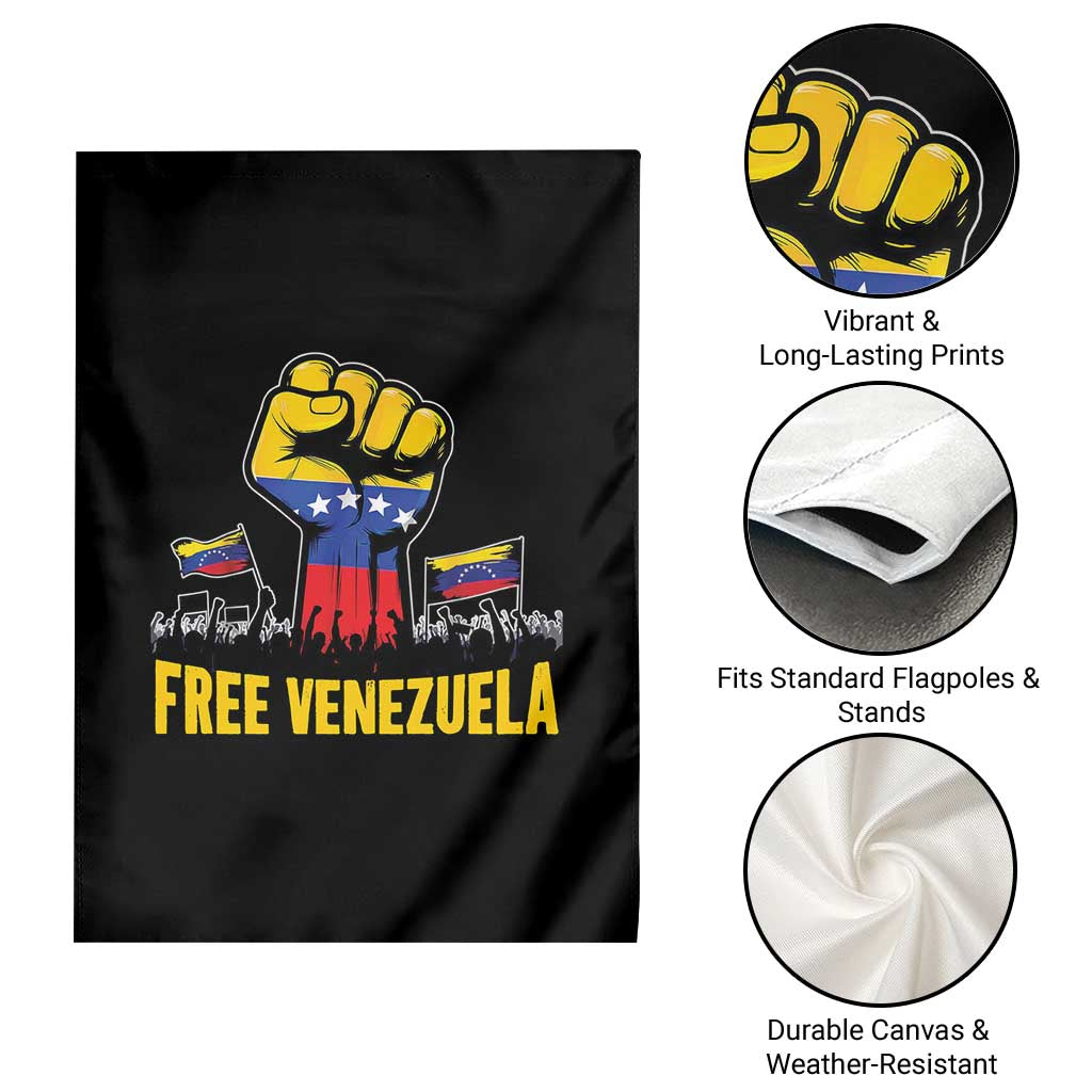 Free Venezuela Flag Garden Flag Raised Fist Resistance for Liberation Supporters TS02 Print Your Wear