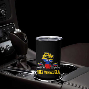 Free Venezuela Flag Tumbler Cup Raised Fist Resistance for Liberation Supporters TS02 Print Your Wear