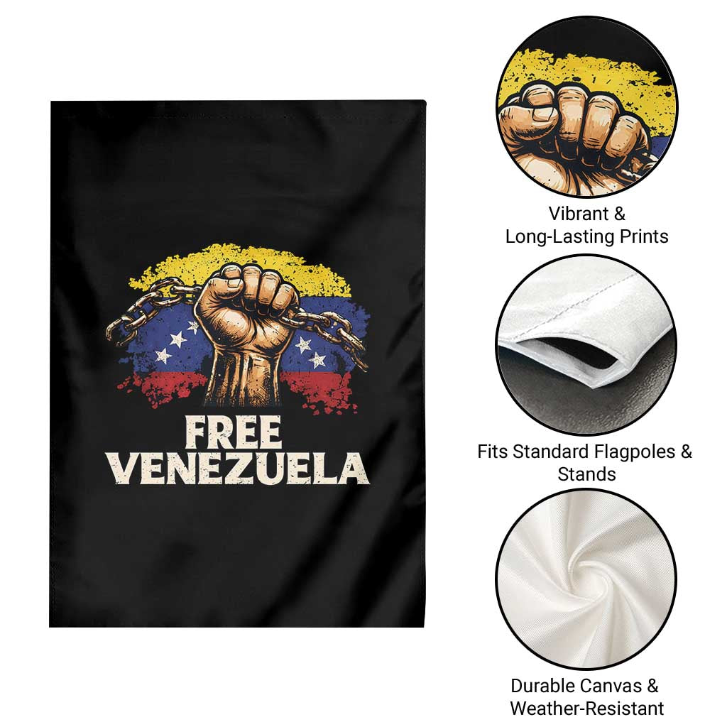 Free Venezuela Flag Chain Breaker Garden Flag Powerful Liberation for Liberation Supporters TS02 Print Your Wear