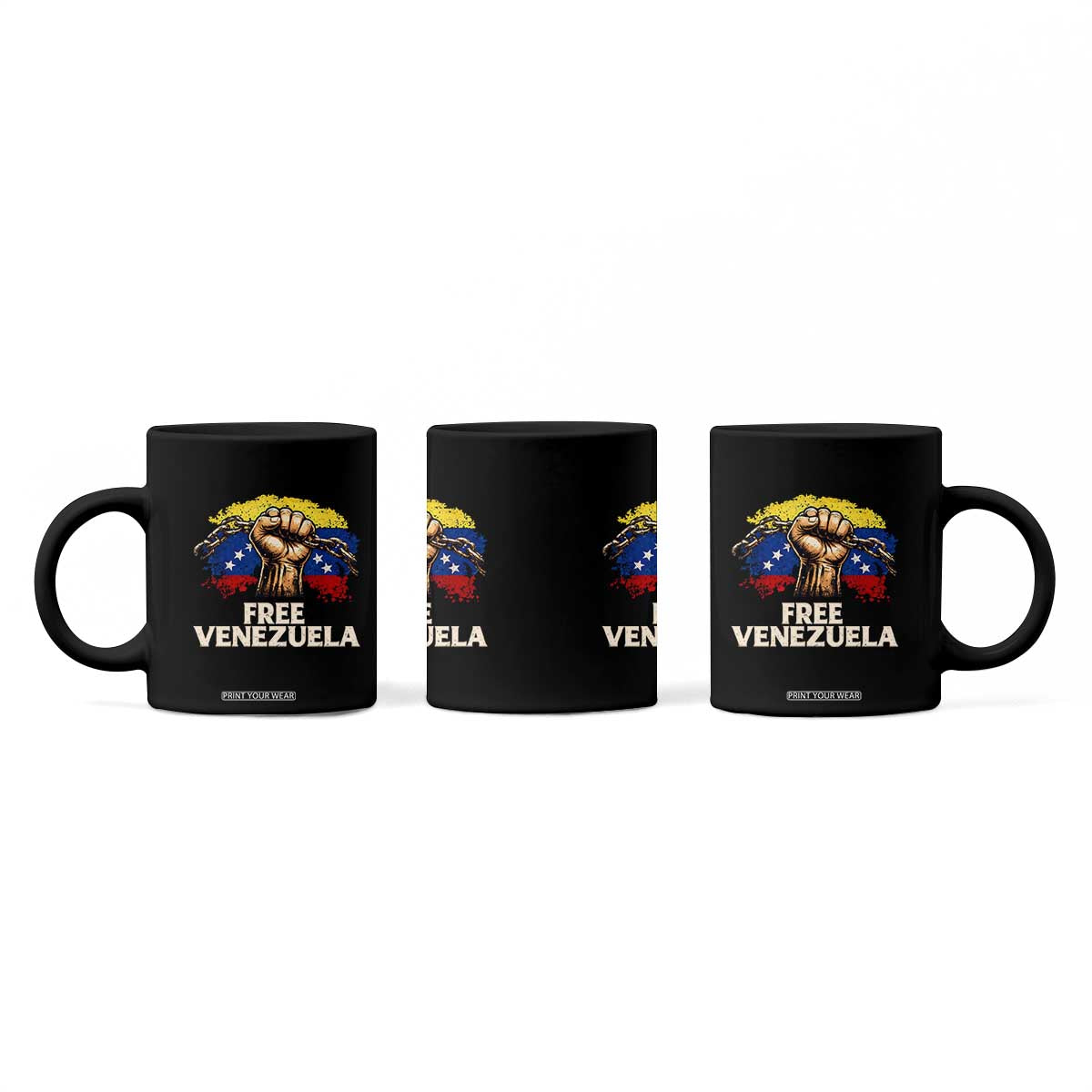 Free Venezuela Flag Chain Breaker Coffee Mug Powerful Liberation for Liberation Supporters TS02 Print Your Wear