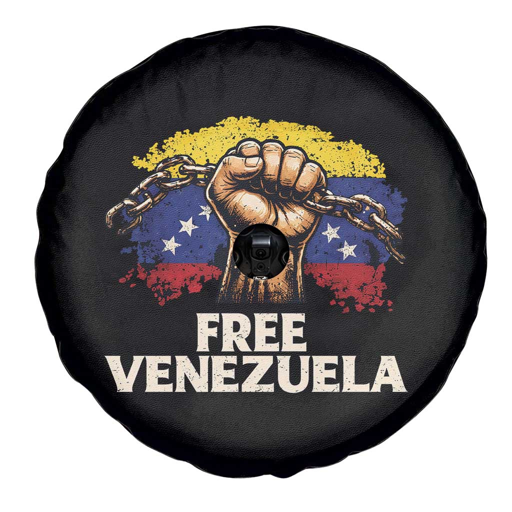 Free Venezuela Flag Chain Breaker Spare Tire Cover Powerful Liberation for Liberation Supporters TS02 Print Your Wear