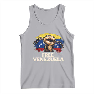 Free Venezuela Flag Chain Breaker Tank Top Powerful Liberation for Liberation Supporters TS02 Athletic Heather Print Your Wear