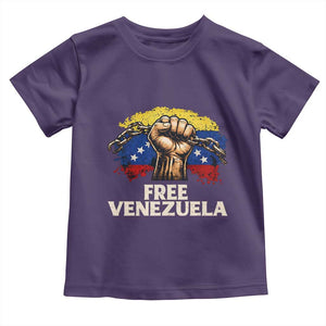 Free Venezuela Flag Chain Breaker Toddler T Shirt Powerful Liberation for Liberation Supporters TS02 Purple Print Your Wear