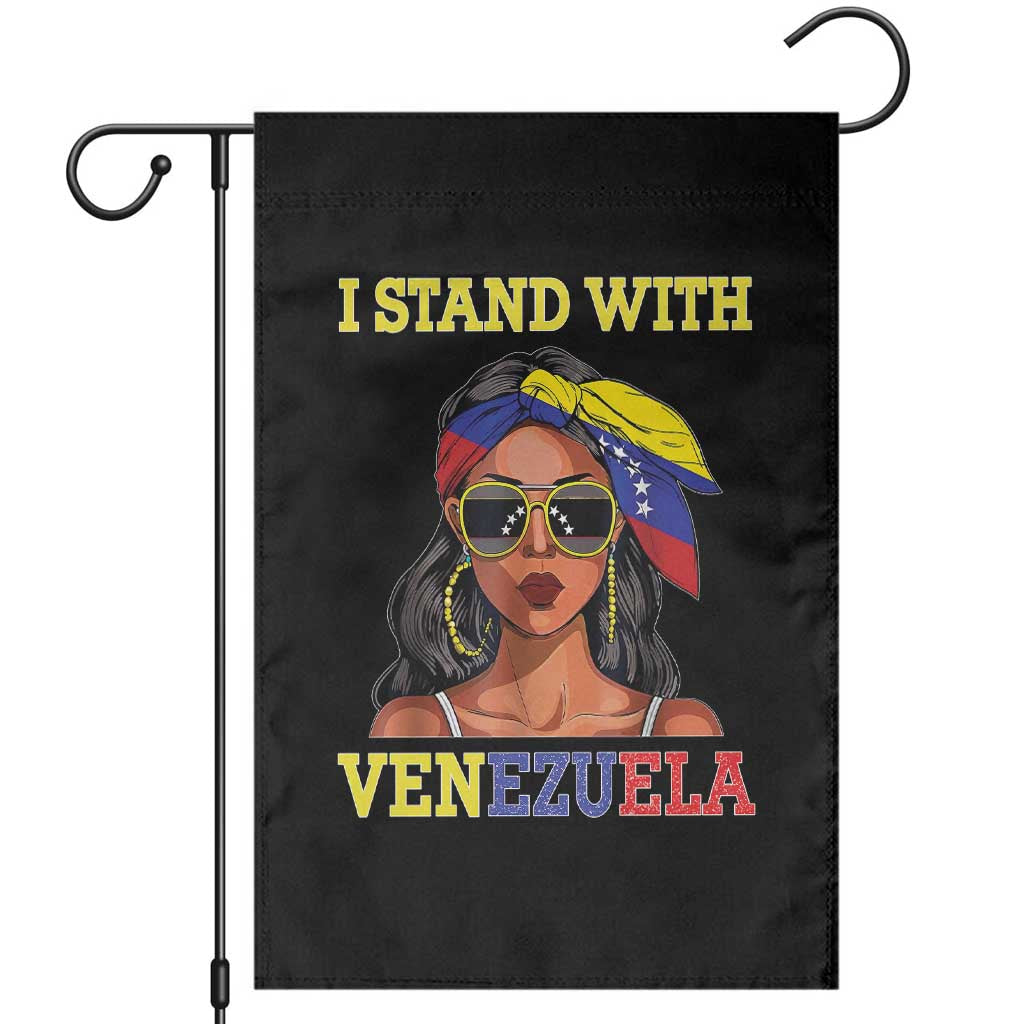 Stand With Venezuela Patriotic Garden Flag Venezuelan Flag Empowering Afro Latina Messy Bun Bandana TS02 Black Print Your Wear