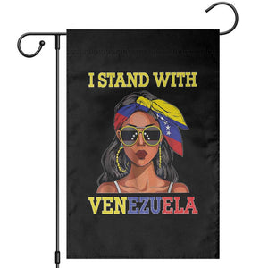 Stand With Venezuela Patriotic Garden Flag Venezuelan Flag Empowering Afro Latina Messy Bun Bandana TS02 Black Print Your Wear