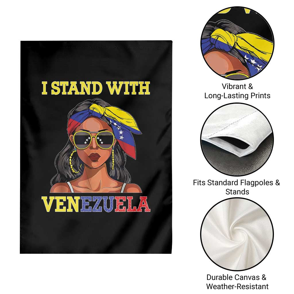 Stand With Venezuela Patriotic Garden Flag Venezuelan Flag Empowering Afro Latina Messy Bun Bandana TS02 Print Your Wear