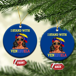 Stand With Venezuela Patriotic Ceramic Ornament Venezuelan Flag Empowering Afro Latina Messy Bun Bandana TS02 1pc Blue Print Your Wear
