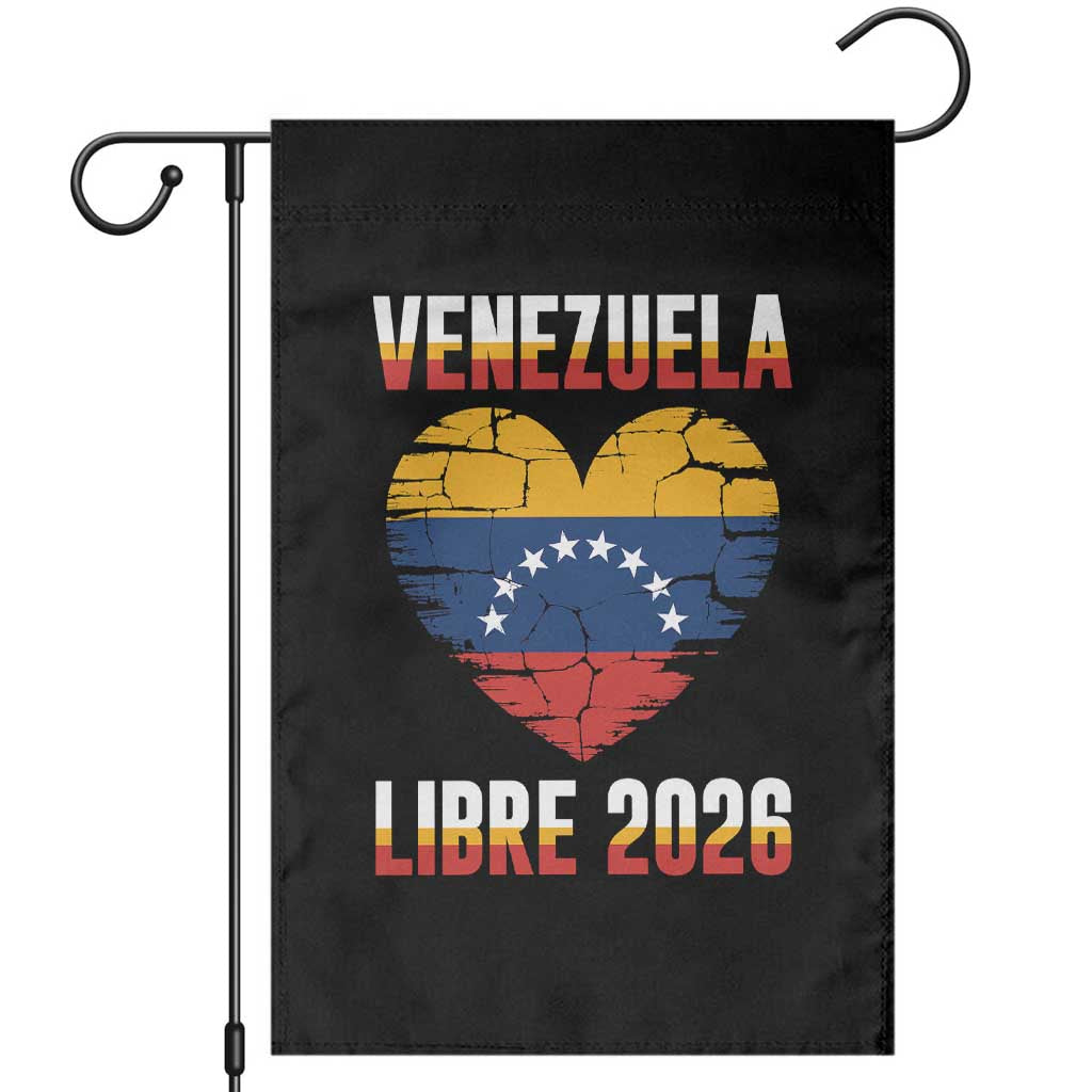 Venezuela Libre 2026 Garden Flag Venezuelan Flag Heart Freedom and National Pride TS02 Black Print Your Wear