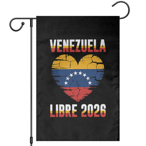 Venezuela Libre 2026 Garden Flag Venezuelan Flag Heart Freedom and National Pride TS02 Black Print Your Wear