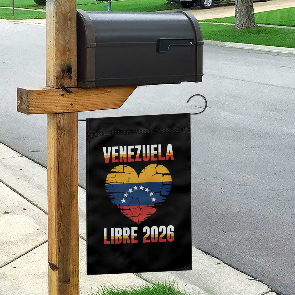 Venezuela Libre 2026 Garden Flag Venezuelan Flag Heart Freedom and National Pride TS02 Print Your Wear