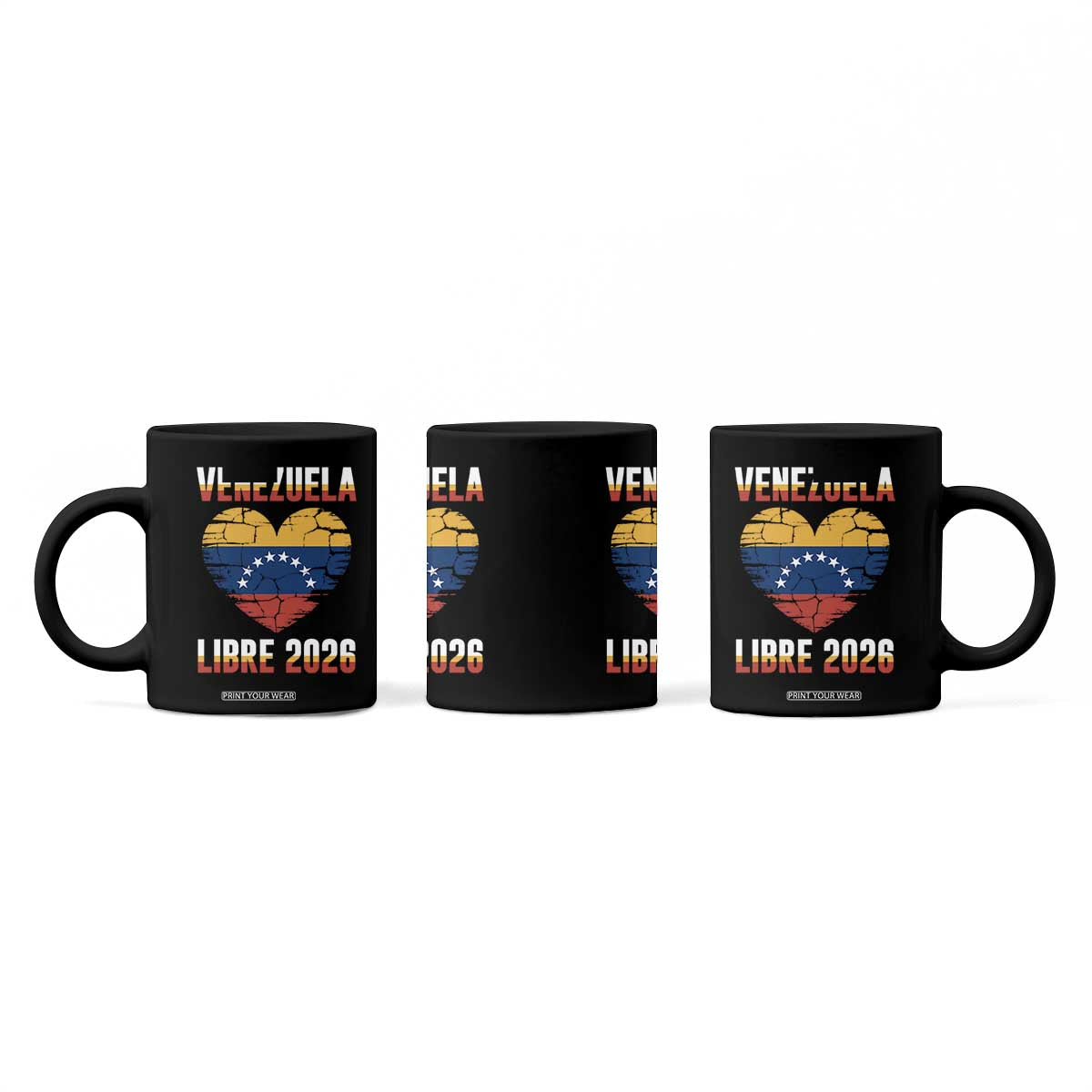 Venezuela Libre 2026 Coffee Mug Venezuelan Flag Heart Freedom and National Pride TS02 Print Your Wear