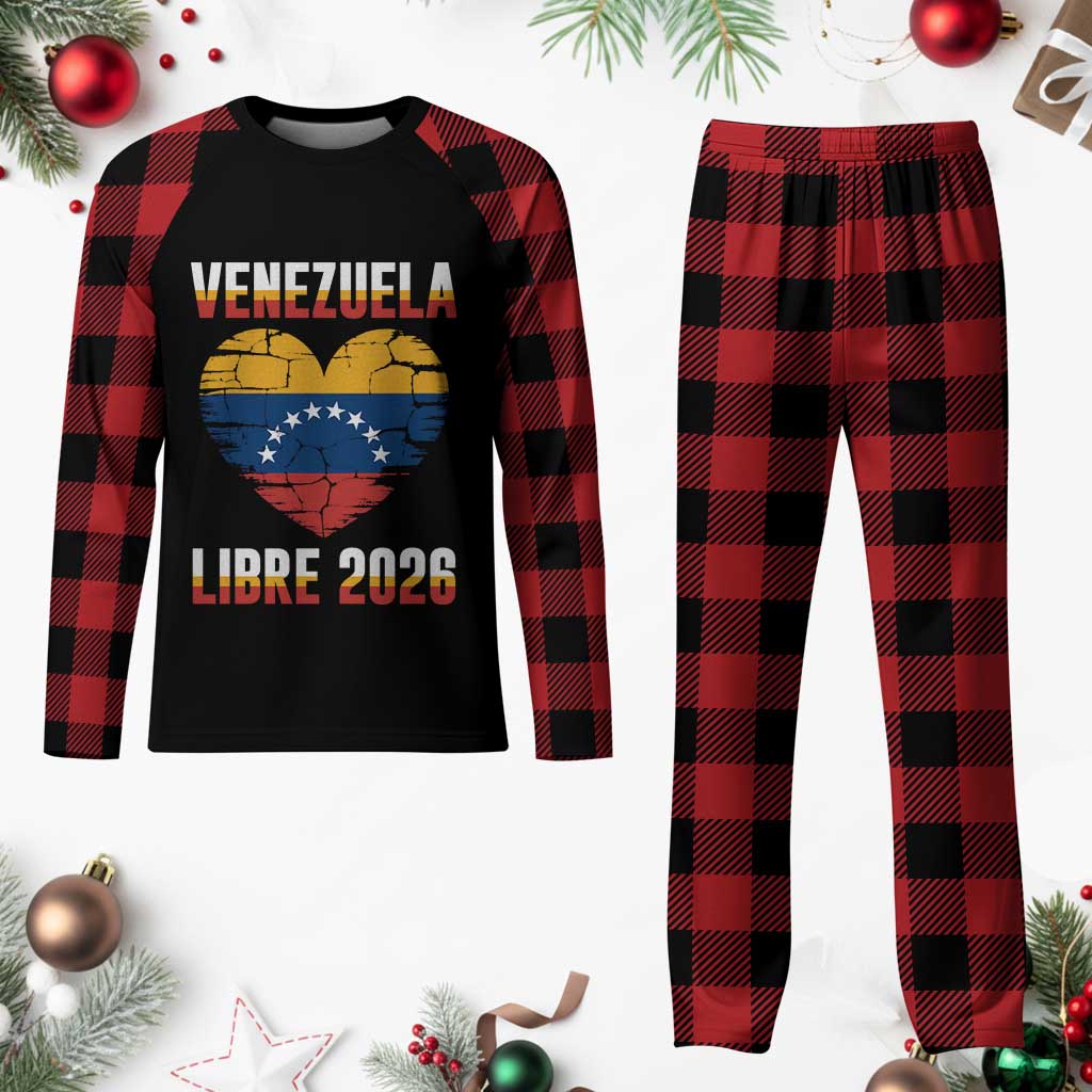 Venezuela Libre 2026 Plaid Pajama Set Venezuelan Flag Heart Freedom and National Pride TS02 Buffalo Plaid Print Your Wear