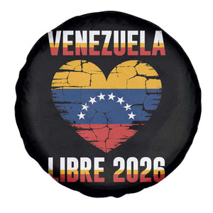 Venezuela Libre 2026 Spare Tire Cover Venezuelan Flag Heart Freedom and National Pride TS02 Print Your Wear