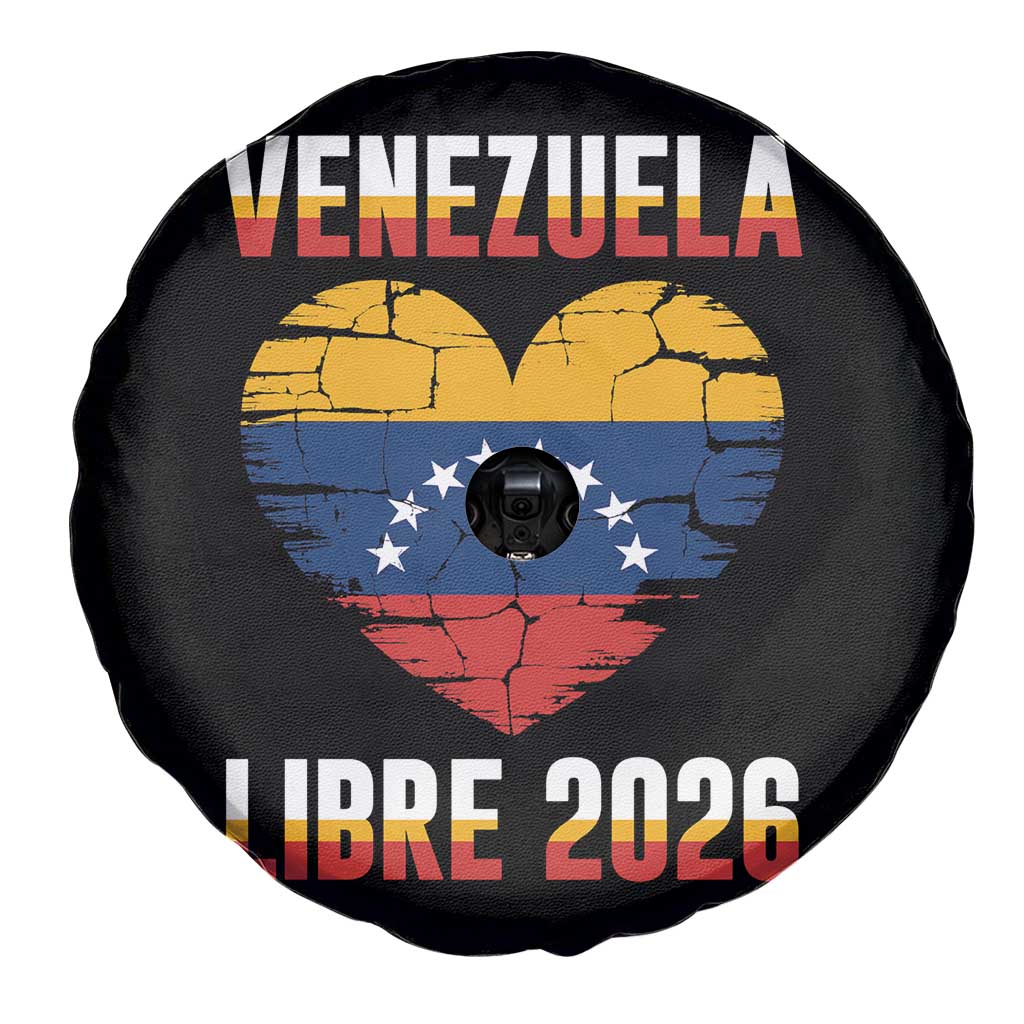 Venezuela Libre 2026 Spare Tire Cover Venezuelan Flag Heart Freedom and National Pride TS02 Print Your Wear