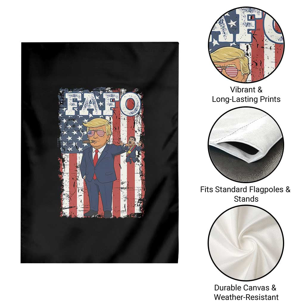 Funny Trump and Maduro Captured Cartoon Graphic Garden Flag American Flag Dictator Political Satire Meme TS02 Print Your Wear