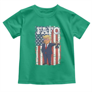 Funny Trump and Maduro Captured Cartoon Graphic Toddler T Shirt American Flag Dictator Political Satire Meme TS02 Irish Green Print Your Wear