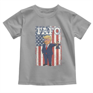 Funny Trump and Maduro Captured Cartoon Graphic Toddler T Shirt American Flag Dictator Political Satire Meme TS02 Sport Gray Print Your Wear