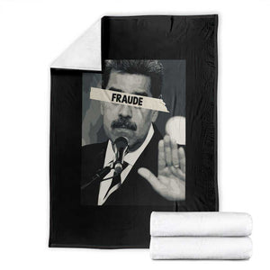 Sarcastic Maduro Fraude Throw Blanket Corruption Venezuela Political Satire TS02 Black Print Your Wear