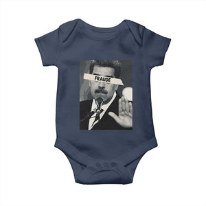 Sarcastic Maduro Fraude Baby Onesie Corruption Venezuela Political Satire TS02 Navy Print Your Wear