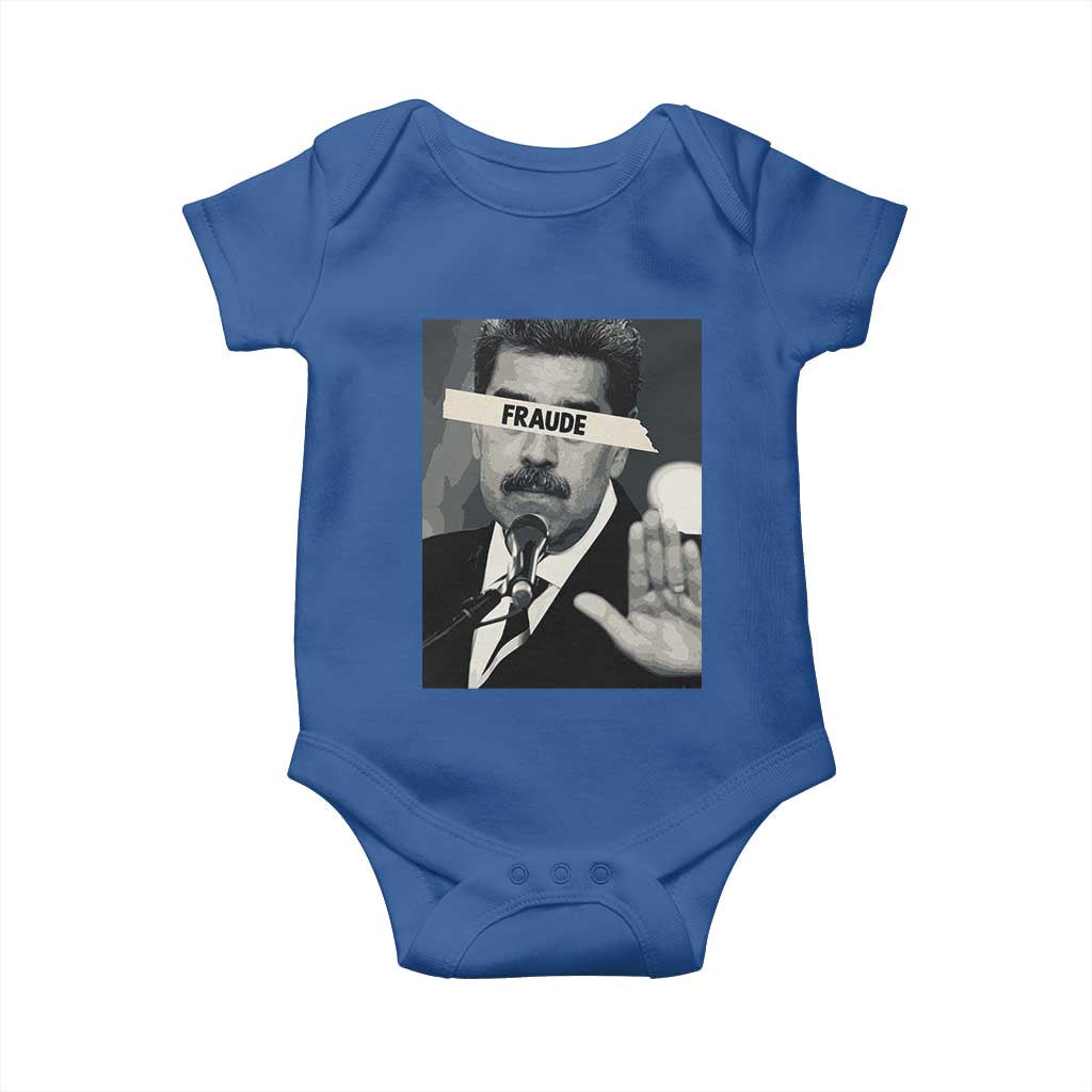 Sarcastic Maduro Fraude Baby Onesie Corruption Venezuela Political Satire TS02 Royal Blue Print Your Wear