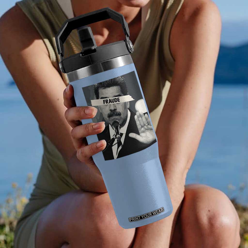 Sarcastic Maduro Fraude Flip Straw Tumbler Corruption Venezuela Political Satire TS02 One Size: 30 oz Light Blue Print Your Wear