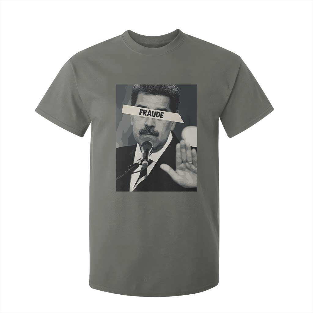 Sarcastic Maduro Fraude T Shirt For Kid Corruption Venezuela Political Satire TS02 Military Green Print Your Wear