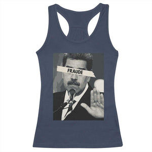 Sarcastic Maduro Fraude Racerback Tank Top Corruption Venezuela Political Satire TS02 Navy Print Your Wear