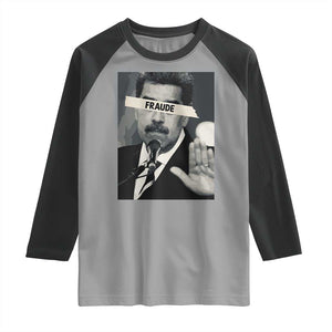 Sarcastic Maduro Fraude Raglan Shirt Corruption Venezuela Political Satire TS02 Sport Gray Black Print Your Wear