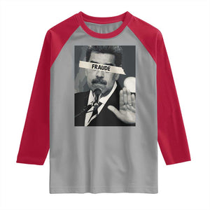 Sarcastic Maduro Fraude Raglan Shirt Corruption Venezuela Political Satire TS02 Sport Gray Red Print Your Wear