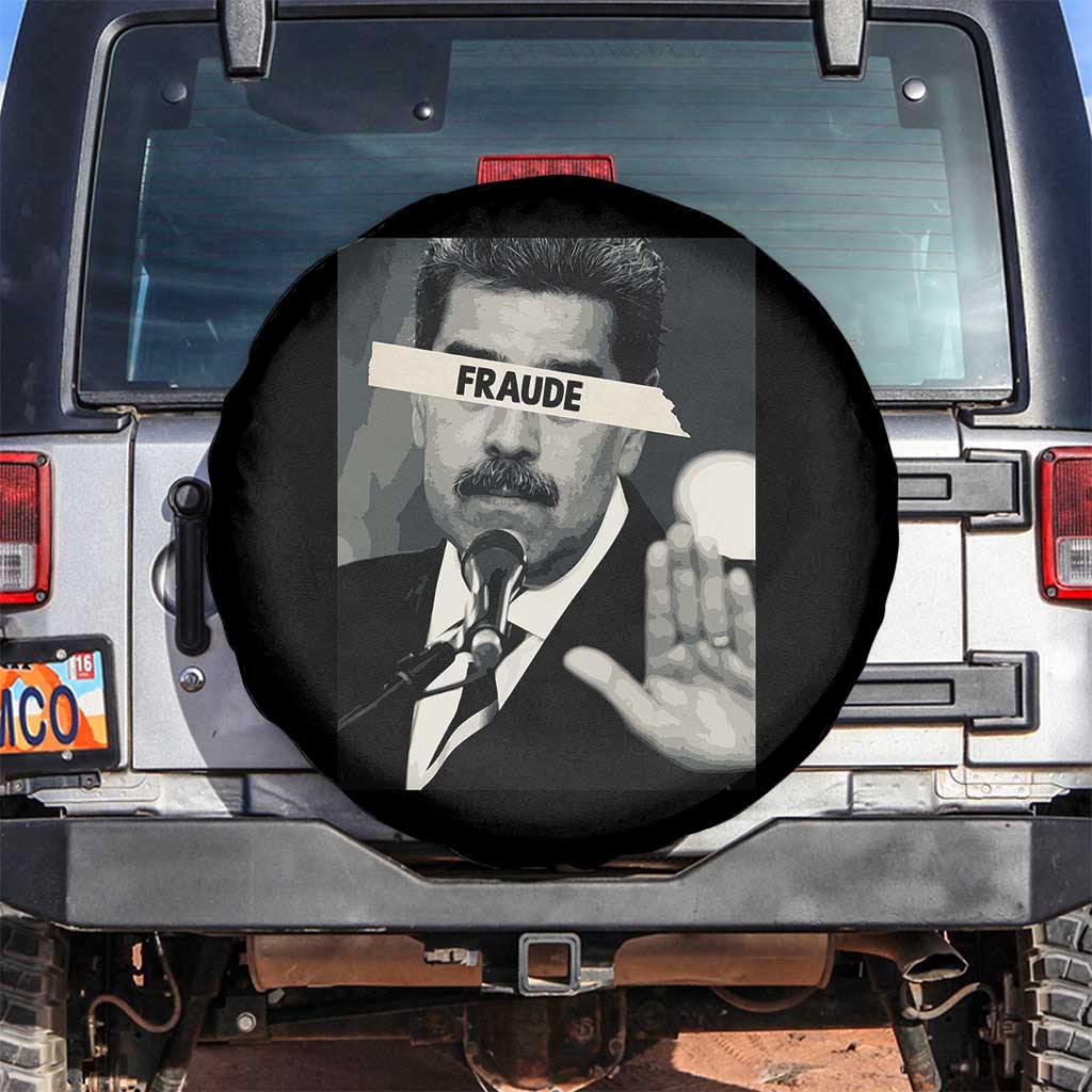 Sarcastic Maduro Fraude Spare Tire Cover Corruption Venezuela Political Satire TS02 No hole Black Print Your Wear