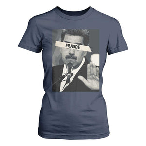 Sarcastic Maduro Fraude T Shirt For Women Corruption Venezuela Political Satire TS02 Navy Print Your Wear