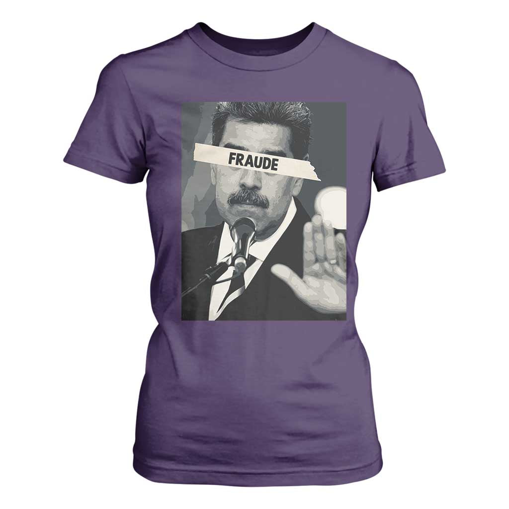 Sarcastic Maduro Fraude T Shirt For Women Corruption Venezuela Political Satire TS02 Purple Print Your Wear