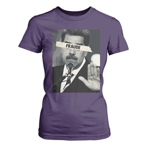 Sarcastic Maduro Fraude T Shirt For Women Corruption Venezuela Political Satire TS02 Purple Print Your Wear