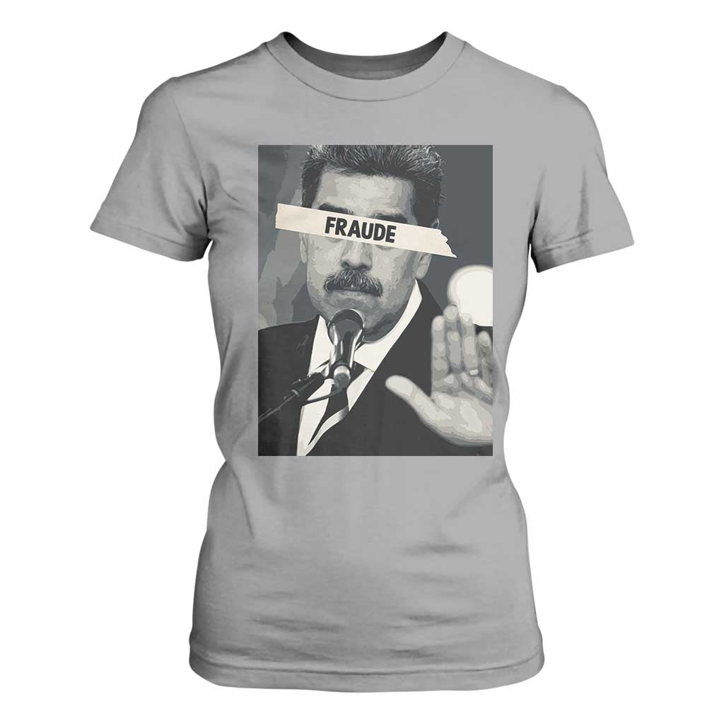 Sarcastic Maduro Fraude T Shirt For Women Corruption Venezuela Political Satire TS02 Sport Gray Print Your Wear