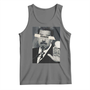 Sarcastic Maduro Fraude Tank Top Corruption Venezuela Political Satire TS02 Black Heather Print Your Wear