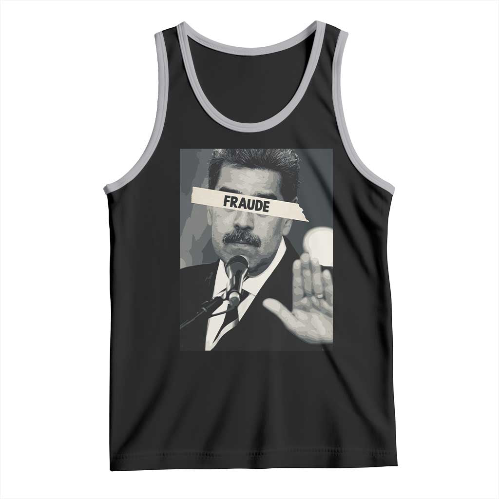 Sarcastic Maduro Fraude Tank Top Corruption Venezuela Political Satire TS02 Black Athletic Heather Print Your Wear